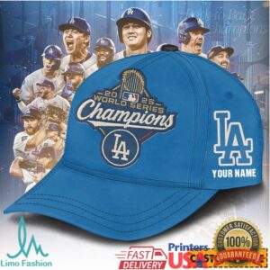 La Dodgers 2025 World Series Champions Custom Name Cap