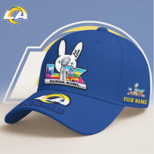 La Rams Super Bowl Lix Bad Bunny Logo Custom Hat