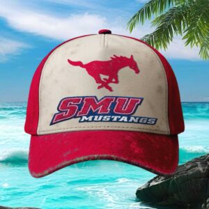 League Legacy Southern Methodist Mustangs Blue Old Favorite Adjustable Trucker Hat for Men's.
