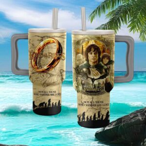 Lord of the Rings Middle Earth Map & Frodo 40oz Adventure Tumbler