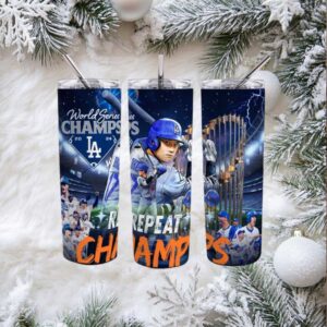 Los Angeles Dodgers 2024 World Series Champions Stainless Steel Tumbler