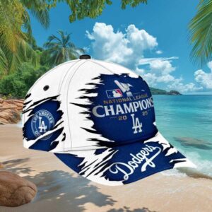 Los Angeles Dodgers 2025 National League Champions Rip Design Baseball Cap