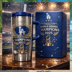 Los Angeles Dodgers 2025 World Series Champions 26oz 4D Ice Shaker Tumbler
