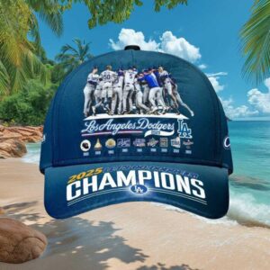 Los Angeles Dodgers 2025 World Series Multi Championship History Cap