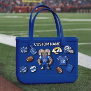 Los Angeles Rams Big Logo Mini Print Tailgate Tote Bag