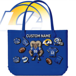 Los Angeles Rams Big Logo Mini Print Tailgate Tote Bag