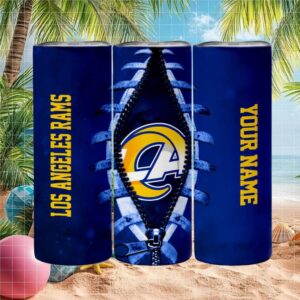 Los Angeles Rams Nfl Football Zipper Personalized Tumbler Design
