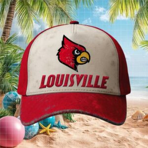 Louisville Cardinals Vintage Style Distressed Adjustable Hat