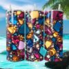 Blue Agate & Silver Glitter Skinny Tumbler Blue Agate & Silver Glitter Skinny Tumbler