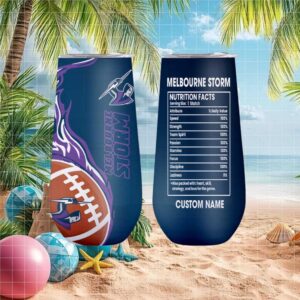 Melbourne Storm Nrl Nutrition Facts Personalized Tumbler