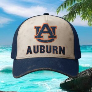Men's Navy Auburn Tigers Adjustable Trucker Hat
