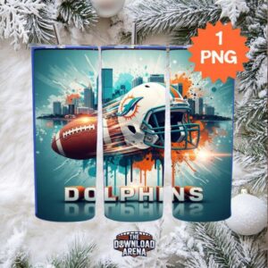 Miami Dolphins Aqua & Orange Tumbler