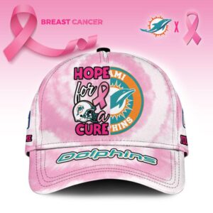 Miami Dolphins Breast Cancer Awareness Hope for a Cure Cap