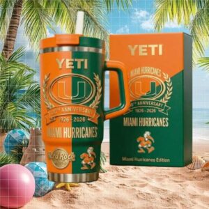 Miami Hurricanes 100th Anniversary 1926 2026 Split Orange and Green Tumbler
