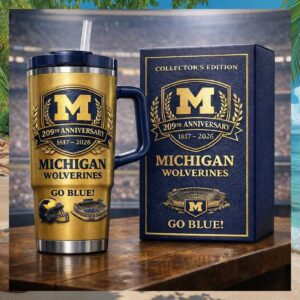 Michigan Wolverines Rocky Vintage Tumbler