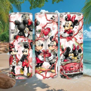 Mickey & Minnie Love Story Stainless Steel Tumblers