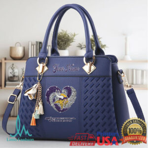 Minnesota Vikings Embroidered Heart Logo Shoulder Bag