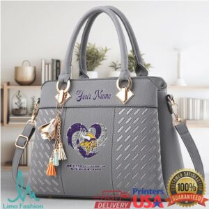 Minnesota Vikings Embroidered Heart Logo Shoulder Bag
