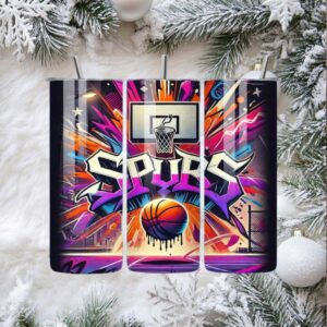 NBA Spurs Seamless Design 20oz Sublimation Tumbler Template