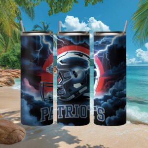 NFL New England Patriots Blitz Design Skinny Tumbler