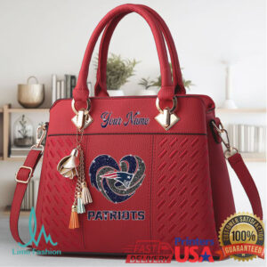 NFL New England Patriots Women's Beige Zip Handbag
