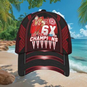 Nebraska Cornhuskers 6X Big Ten Volleyball Champions 2025 Tribute Cap