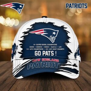 New England Patriots 6x Super Bowl 22x AFC East Champs Adjustable Hat