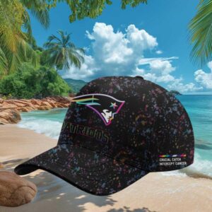 New England Patriots “Crucial Catch” Intercept Cancer Paint Splatter Cap