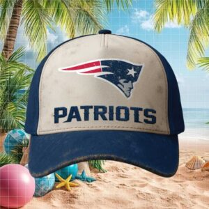 New England Patriots Distressed Logo Adjustable Cap