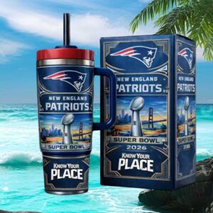 New England Patriots Know Your Place Super Bowl 2026 Collector Tumbler