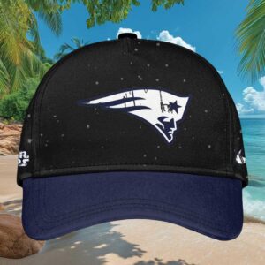 New England Patriots Vintage Distressed Logo Black & Navy Snapback