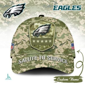 New Era Camo Philadelphia Eagles 2023 Salute To Service Hat