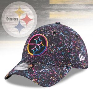 New Era Pittsburgh Steelers 39THIRTY Flex Hat Multi Color Paint Splatter