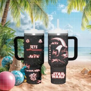 New York Jets Star Wars Darth Vader Nfl Tumbler Design
