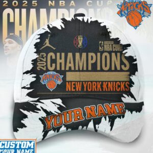 New York Knicks 2025 NBA Cup Champions Locker Room 9FIFTY Snapback Hat