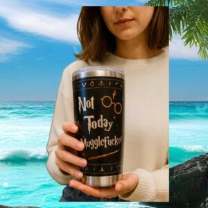 Not Today Tumblerglefucker Harry Potter Inspired Matte Black Tumbler