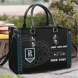 Official AFL Port Adelaide Power Personalized Leather Handbag