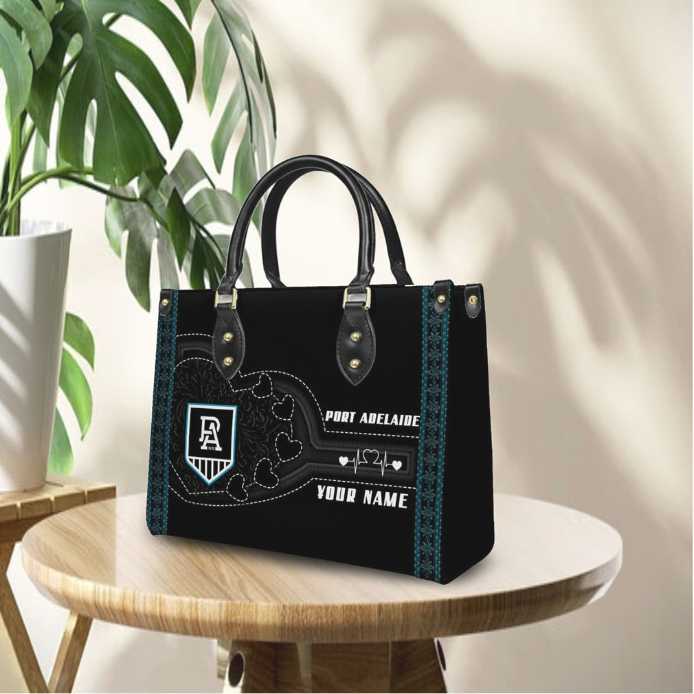 Official AFL Port Adelaide Power Personalized Leather Handbag Official AFL Port Adelaide Power Personalized Leather Handbag
