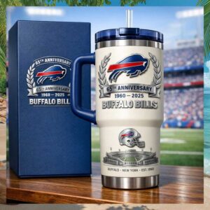 Official Buffalo Bills 1960 2025 Commemorative Tumbler