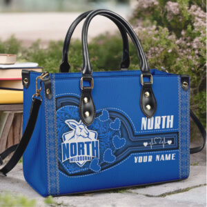 Official North Melbourne Kangaroos Personalized AFL Leather Handbag
