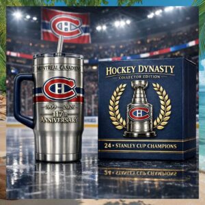 Officially Licensed NHL Montreal Canadiens 24 Time Stanley Cup Champions Tumbler and Gift Box