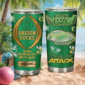 Oregon Ducks 131St Anniversary Football Stadium Quack Attack Tumbler