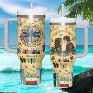 Outlander “Blood of My Blood” Jamie and Claire Yellow 40oz Travel Tumbler
