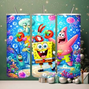 Patrick, SpongeBob, and Squidward Insulated Tumbler