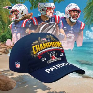 Patriots 2025 American Football Conference Champions Players Cap