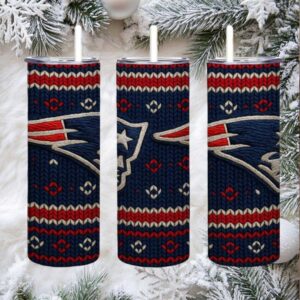 Patriots Game Day Sweater Pattern Stainless Steel Tumbler