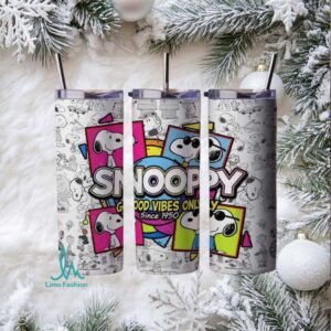 Peanuts Snoopy Good Vibes Only Stainless Steel Tumbler