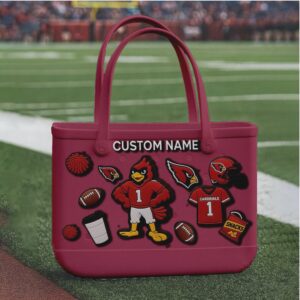 Personalized Arizona Cardinals Maroon Tote Bag