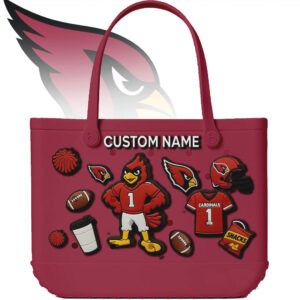 Personalized Arizona Cardinals Maroon Tote Bag