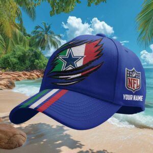 Personalized Dallas Cowboys NFL Hat Custom Name Italian Heritage Rip Cap